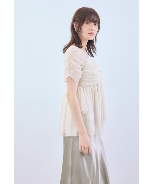 niana(ニアナ)の「サテンナロースカートセットアップ 2点セット セパレート セレモニー フォーマル 結婚式 二次会 同窓会 成人式 入学式 卒業式 お呼ばれ パーティードレス オケージョンドレス(ドレス・レディース・ベージュ/ブラック・M/S/L)」の20枚目の写真