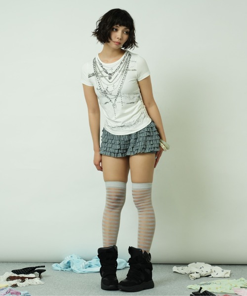 sedacle girl(セダクルガール)の「チェックフリルショーパン(その他パンツ・レディース・ライトブルー/ブラック・SMALL/MEDIUM)」の16枚目の写真