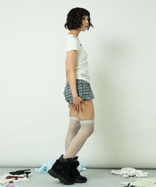 sedacle girl(セダクルガール)の「チェックフリルショーパン(その他パンツ・レディース・ライトブルー/ブラック・SMALL/MEDIUM)」の17枚目の写真