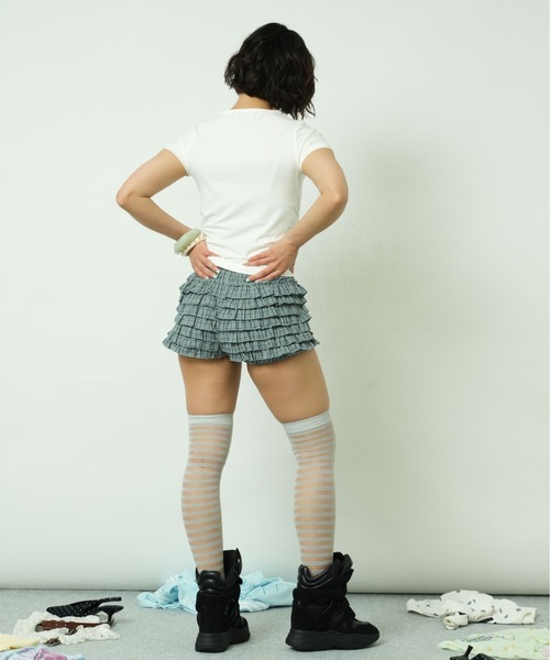 sedacle girl(セダクルガール)の「チェックフリルショーパン(その他パンツ・レディース・ライトブルー/ブラック・SMALL/MEDIUM)」の18枚目の写真