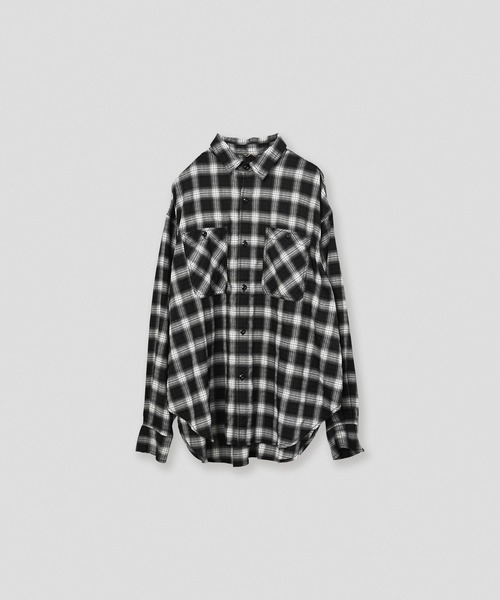 kha:ki(カーキ)の「「KHA:KI / カーキ」HOMBRE WIDE SHIRT(シャツ/ブラウス・レディース・ブルー/チェック/ブラック・1/2)」の2枚目の写真