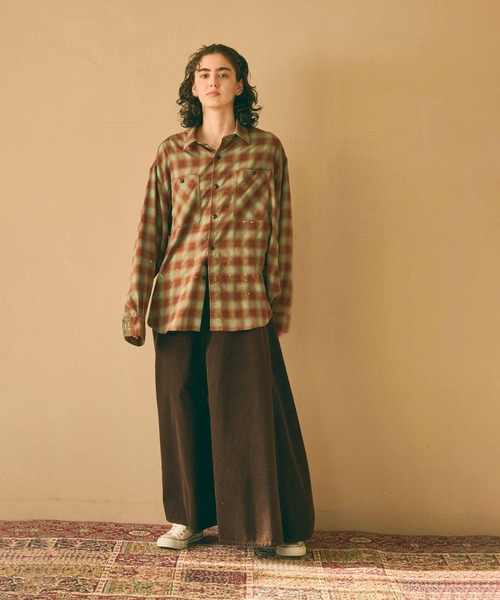 kha:ki(カーキ)の「「KHA:KI / カーキ」HOMBRE WIDE SHIRT(シャツ/ブラウス・レディース・ブルー/チェック/ブラック・1/2)」の4枚目の写真