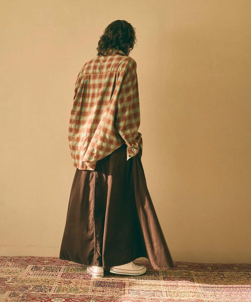 kha:ki(カーキ)の「「KHA:KI / カーキ」HOMBRE WIDE SHIRT(シャツ/ブラウス・レディース・ブルー/チェック/ブラック・1/2)」の8枚目の写真