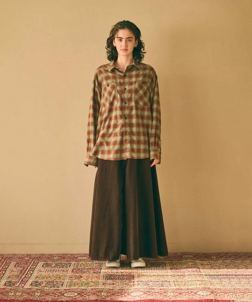 kha:ki(カーキ)の「「KHA:KI / カーキ」HOMBRE WIDE SHIRT(シャツ/ブラウス・レディース・ブルー/チェック/ブラック・1/2)」の10枚目の写真