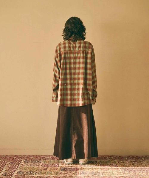 kha:ki(カーキ)の「「KHA:KI / カーキ」HOMBRE WIDE SHIRT(シャツ/ブラウス・レディース・ブルー/チェック/ブラック・1/2)」の12枚目の写真