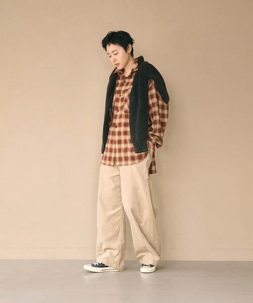 kha:ki(カーキ)の「「KHA:KI / カーキ」HOMBRE WIDE SHIRT(シャツ/ブラウス・レディース・ブルー/チェック/ブラック・1/2)」の15枚目の写真