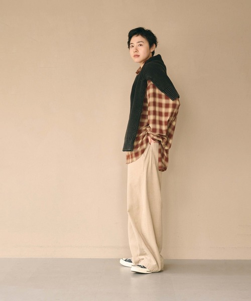 kha:ki(カーキ)の「「KHA:KI / カーキ」HOMBRE WIDE SHIRT(シャツ/ブラウス・レディース・ブルー/チェック/ブラック・1/2)」の17枚目の写真