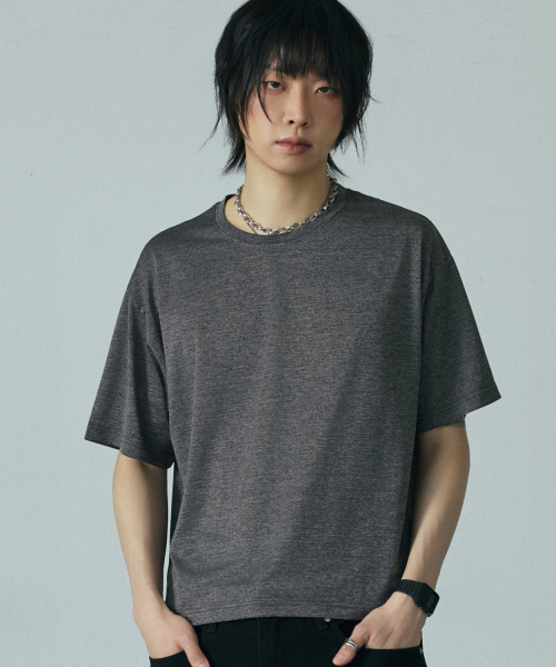 LXT（エルエックスティー）の「アイスクールメッシュ冷感クロップTシャツ[チャコール]（Tシャツ/カットソー・メンズ・その他・MEDIUM/LARGE/X-LARGE）」の2枚目の写真