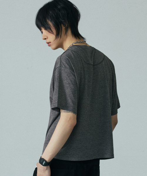 LXT（エルエックスティー）の「アイスクールメッシュ冷感クロップTシャツ[チャコール]（Tシャツ/カットソー・メンズ・その他・MEDIUM/LARGE/X-LARGE）」の3枚目の写真