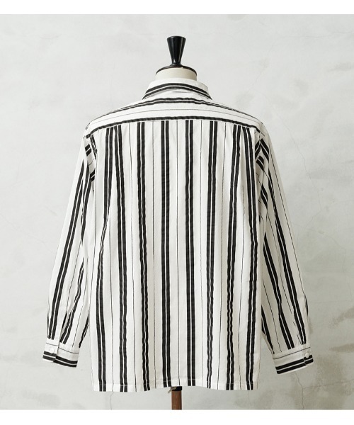 WAIPER.inc（ワイパーインク）の「WAIPER×TOWN CRAFT DR26S004WP 60's STRIPE BOX SHIRTS ストライプ ボックスシャツ（シャツ/ブラウス・メンズ・ホワイト×ブラウン/ホワイト×ブラック・L/XL）」の5枚目の写真
