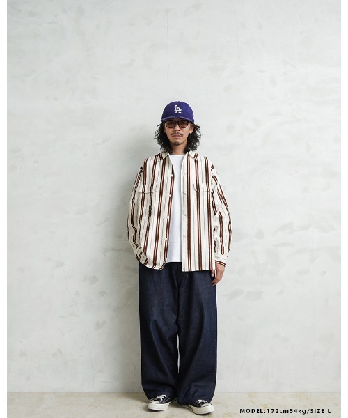 WAIPER.inc（ワイパーインク）の「WAIPER×TOWN CRAFT DR26S004WP 60's STRIPE BOX SHIRTS ストライプ ボックスシャツ（シャツ/ブラウス・メンズ・ホワイト×ブラウン/ホワイト×ブラック・L/XL）」の9枚目の写真