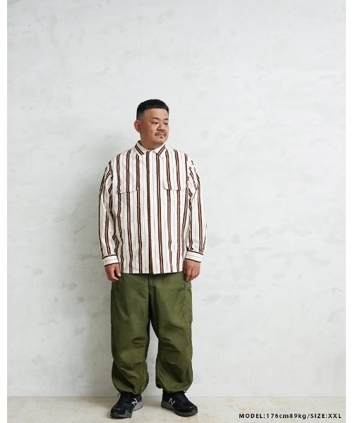 WAIPER.inc（ワイパーインク）の「WAIPER×TOWN CRAFT DR26S004WP 60's STRIPE BOX SHIRTS ストライプ ボックスシャツ（シャツ/ブラウス・メンズ・ホワイト×ブラウン/ホワイト×ブラック・L/XL）」の10枚目の写真