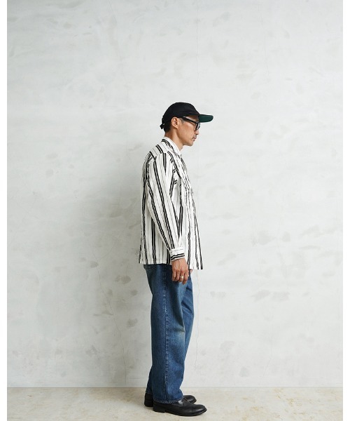 WAIPER.inc（ワイパーインク）の「WAIPER×TOWN CRAFT DR26S004WP 60's STRIPE BOX SHIRTS ストライプ ボックスシャツ（シャツ/ブラウス・メンズ・ホワイト×ブラウン/ホワイト×ブラック・L/XL）」の12枚目の写真