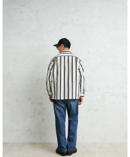 WAIPER.inc（ワイパーインク）の「WAIPER×TOWN CRAFT DR26S004WP 60's STRIPE BOX SHIRTS ストライプ ボックスシャツ（シャツ/ブラウス・メンズ・ホワイト×ブラウン/ホワイト×ブラック・L/XL）」の13枚目の写真