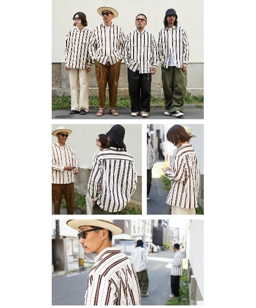 WAIPER.inc（ワイパーインク）の「WAIPER×TOWN CRAFT DR26S004WP 60's STRIPE BOX SHIRTS ストライプ ボックスシャツ（シャツ/ブラウス・メンズ・ホワイト×ブラウン/ホワイト×ブラック・L/XL）」の17枚目の写真