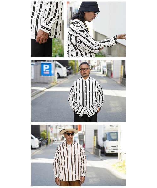 WAIPER.inc（ワイパーインク）の「WAIPER×TOWN CRAFT DR26S004WP 60's STRIPE BOX SHIRTS ストライプ ボックスシャツ（シャツ/ブラウス・メンズ・ホワイト×ブラウン/ホワイト×ブラック・L/XL）」の18枚目の写真