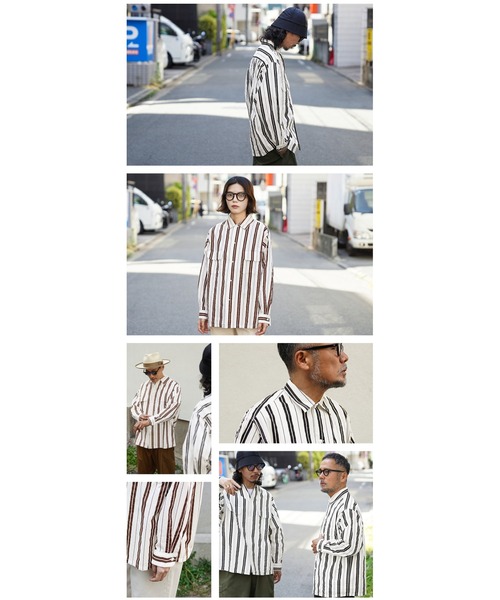 WAIPER.inc（ワイパーインク）の「WAIPER×TOWN CRAFT DR26S004WP 60's STRIPE BOX SHIRTS ストライプ ボックスシャツ（シャツ/ブラウス・メンズ・ホワイト×ブラウン/ホワイト×ブラック・L/XL）」の19枚目の写真