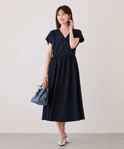 Jayro(ジャイロ)の「カシュクールワンピース(ワンピース・レディース・ネイビー/ブルー系その他6/ブラック・M)」の3枚目の写真