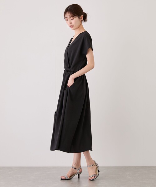 Jayro(ジャイロ)の「カシュクールワンピース(ワンピース・レディース・ネイビー/ブルー系その他6/ブラック・M)」の12枚目の写真
