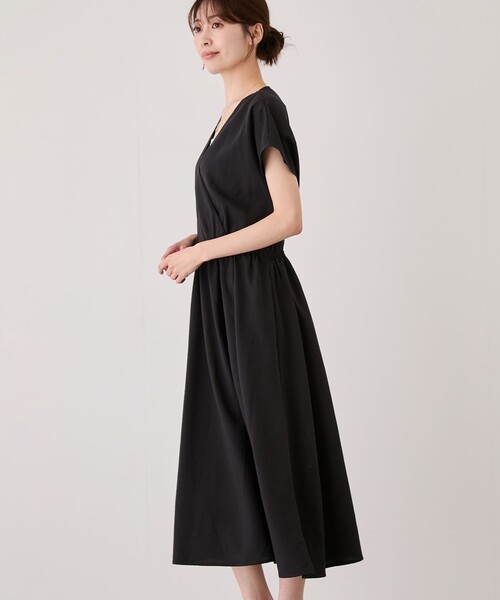 Jayro(ジャイロ)の「カシュクールワンピース(ワンピース・レディース・ネイビー/ブルー系その他6/ブラック・M)」の16枚目の写真