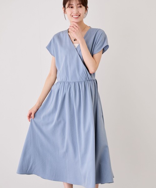 Jayro(ジャイロ)の「カシュクールワンピース(ワンピース・レディース・ネイビー/ブルー系その他6/ブラック・M)」の21枚目の写真