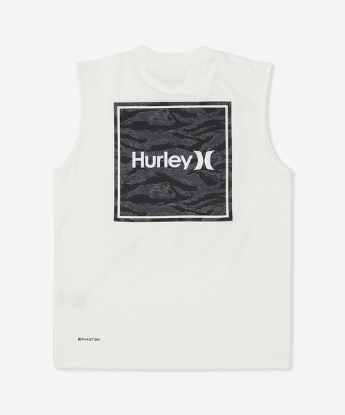 Hurley （ハーレー）の「【Hurley:ハーレー】キッズ水陸両用ノースリーブラッシュガード　吸水速乾×UPF50+　ファントム　PHANTOM CAMO SQUARE LOGO SLEEVELESS（ラッシュガード・キッズ・ホワイト/ブラック・160/150/130）」の3枚目の写真