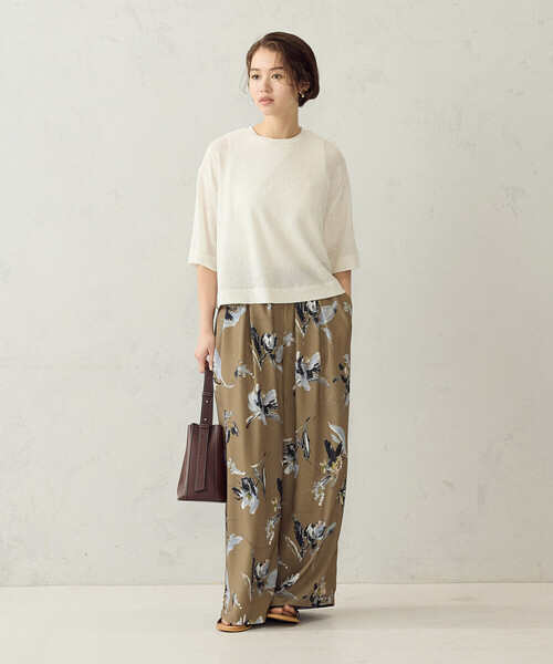 COMME CA ISM(コムサイズム)の「【セットアイテム】メッシュTシャツ+タンクトップ(Tシャツ/カットソー・レディース・ブラック/モカ/ホワイト・LARGE/MEDIUM)」の4枚目の写真