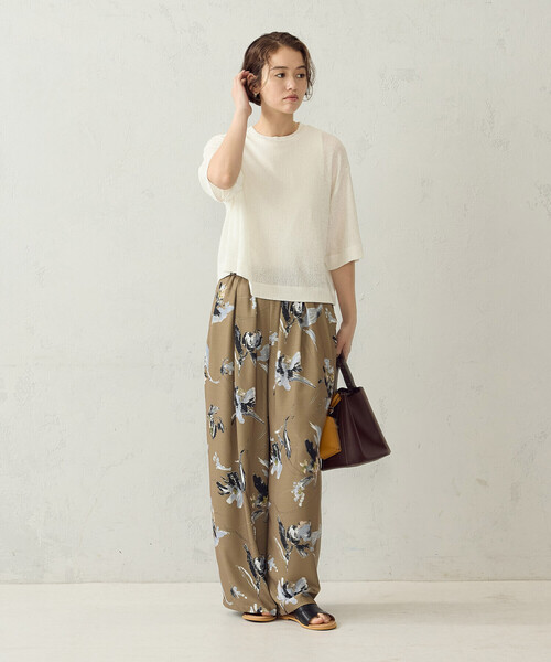 COMME CA ISM(コムサイズム)の「【セットアイテム】メッシュTシャツ+タンクトップ(Tシャツ/カットソー・レディース・ブラック/モカ/ホワイト・LARGE/MEDIUM)」の5枚目の写真