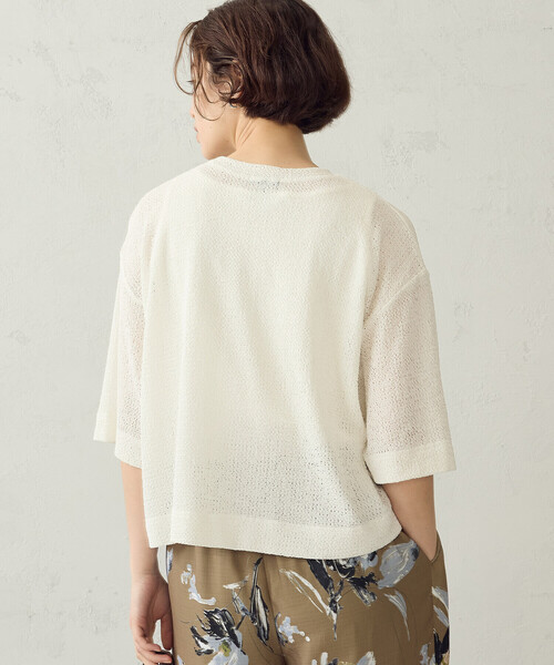 COMME CA ISM(コムサイズム)の「【セットアイテム】メッシュTシャツ+タンクトップ(Tシャツ/カットソー・レディース・ブラック/モカ/ホワイト・LARGE/MEDIUM)」の8枚目の写真
