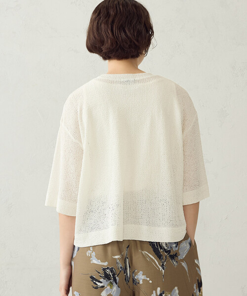 COMME CA ISM(コムサイズム)の「【セットアイテム】メッシュTシャツ+タンクトップ(Tシャツ/カットソー・レディース・ブラック/モカ/ホワイト・LARGE/MEDIUM)」の9枚目の写真