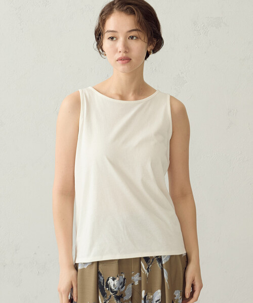 COMME CA ISM(コムサイズム)の「【セットアイテム】メッシュTシャツ+タンクトップ(Tシャツ/カットソー・レディース・ブラック/モカ/ホワイト・LARGE/MEDIUM)」の10枚目の写真