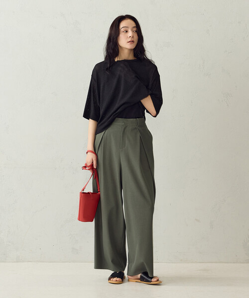 COMME CA ISM(コムサイズム)の「【セットアイテム】メッシュTシャツ+タンクトップ(Tシャツ/カットソー・レディース・ブラック/モカ/ホワイト・LARGE/MEDIUM)」の11枚目の写真