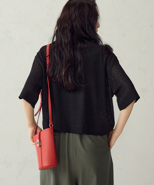 COMME CA ISM(コムサイズム)の「【セットアイテム】メッシュTシャツ+タンクトップ(Tシャツ/カットソー・レディース・ブラック/モカ/ホワイト・LARGE/MEDIUM)」の16枚目の写真