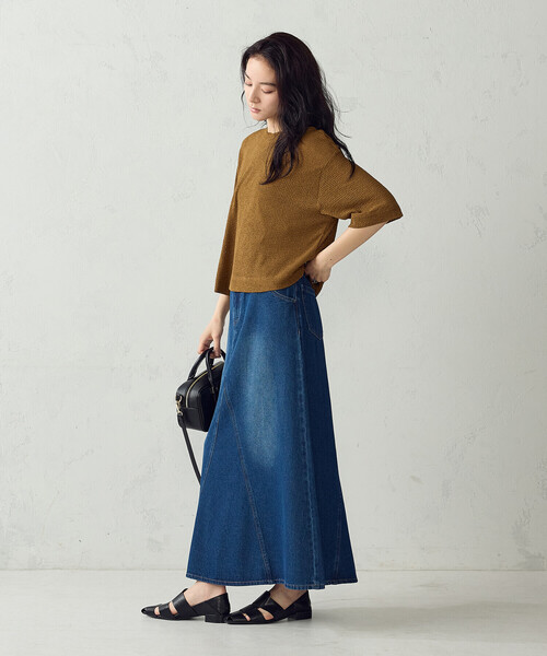COMME CA ISM(コムサイズム)の「【セットアイテム】メッシュTシャツ+タンクトップ(Tシャツ/カットソー・レディース・ブラック/モカ/ホワイト・LARGE/MEDIUM)」の19枚目の写真
