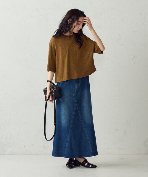 COMME CA ISM(コムサイズム)の「【セットアイテム】メッシュTシャツ+タンクトップ(Tシャツ/カットソー・レディース・ブラック/モカ/ホワイト・LARGE/MEDIUM)」の21枚目の写真
