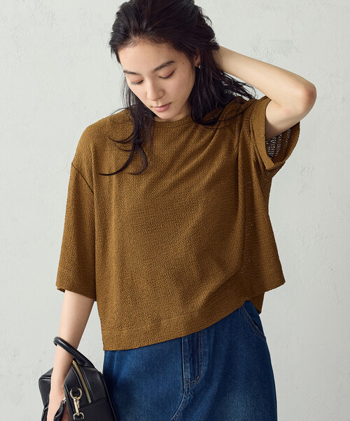 COMME CA ISM(コムサイズム)の「【セットアイテム】メッシュTシャツ+タンクトップ(Tシャツ/カットソー・レディース・ブラック/モカ/ホワイト・LARGE/MEDIUM)」の22枚目の写真