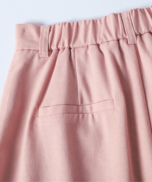 AMELY(エミリー)の「リネンブレンドタックワイドパンツ(その他パンツ・レディース・カーキ/ピンク/ベージュ/ブラウン/ブラック・L/M)」の6枚目の写真