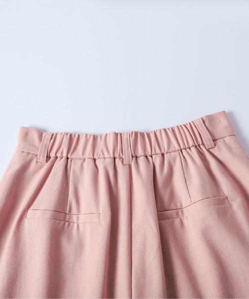 AMELY(エミリー)の「リネンブレンドタックワイドパンツ(その他パンツ・レディース・カーキ/ピンク/ベージュ/ブラウン/ブラック・L/M)」の7枚目の写真