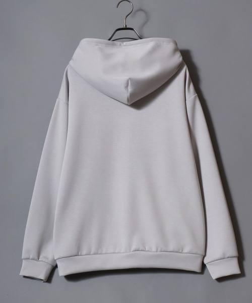 ANPAS（アンパス）の「ANPAS Exclusive Ponte Chest-Embroidered Pullover Hoodie / アンパス別注 ポンチ 胸刺繍プルパーカー メンズ レディース スウェット プルオーバー フーディー オーバーサイズ（スウェット・メンズ・グレー/チャコール/ブラック/ホワイト/ブルー・L/M）」の15枚目の写真