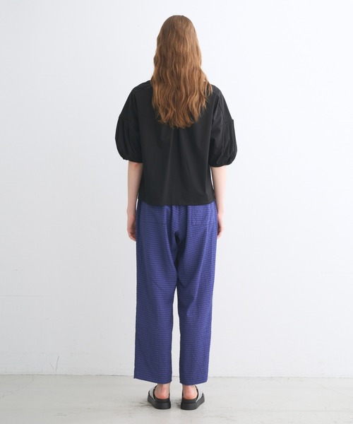 three dots(スリードッツ)の「シルケンジャージー ハーフスリーブトップス(Tシャツ/カットソー・レディース・ブルー系その他/ホワイト/ブラック・SMALL)」の17枚目の写真