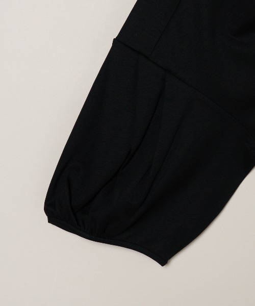 three dots(スリードッツ)の「シルケンジャージー ハーフスリーブトップス(Tシャツ/カットソー・レディース・ブルー系その他/ホワイト/ブラック・SMALL)」の7枚目の写真