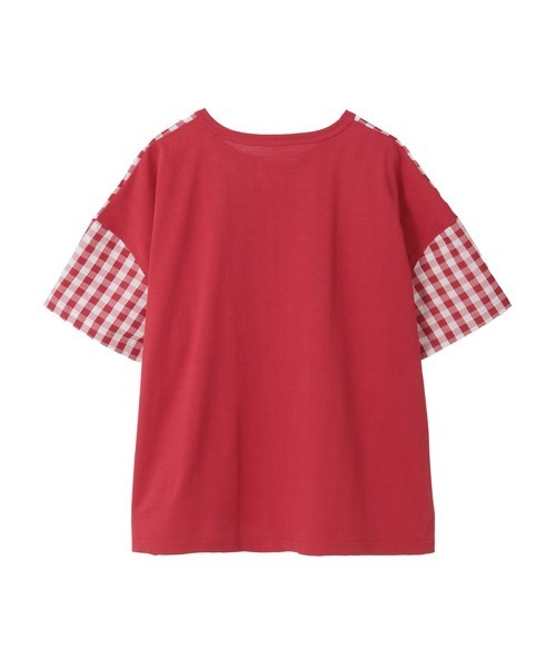 PINK HOUSE(ピンクハウス)の「ロゴプリントギンガムチェック×無地カットソー(Tシャツ/カットソー・レディース・レッド系/ブラック系/ピンク系/ブルー系・フリー)」の8枚目の写真