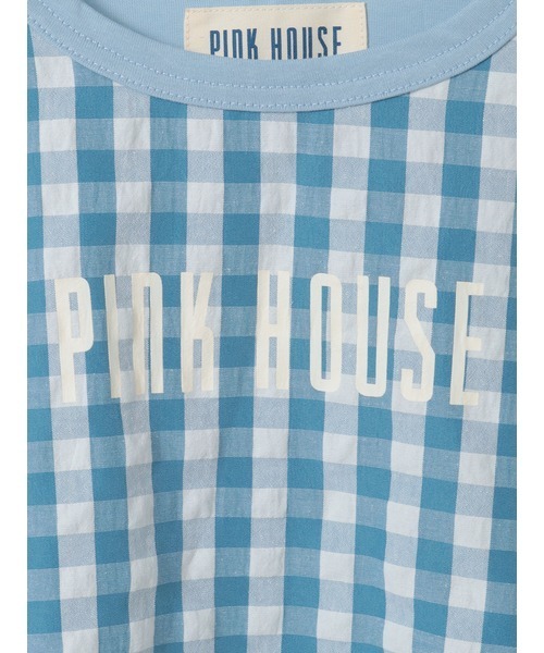 PINK HOUSE(ピンクハウス)の「ロゴプリントギンガムチェック×無地カットソー(Tシャツ/カットソー・レディース・レッド系/ブラック系/ピンク系/ブルー系・フリー)」の16枚目の写真