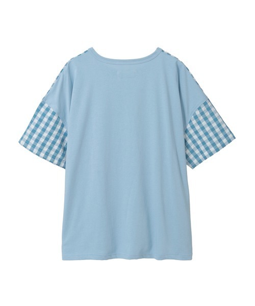 PINK HOUSE(ピンクハウス)の「ロゴプリントギンガムチェック×無地カットソー(Tシャツ/カットソー・レディース・レッド系/ブラック系/ピンク系/ブルー系・フリー)」の5枚目の写真
