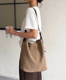 Chez toi | 【ポーチ付き】MIXバイカラートート(トートバッグ)