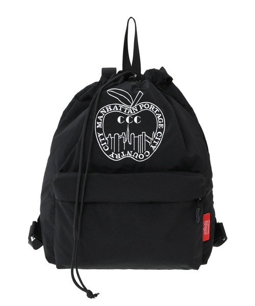 Manhattan Portage(マンハッタンポーテージ)の「HOUSTON DRAWSTRING BAG RIPSTOP TASLAN NYLON CCC(バックパック/リュック・メンズ・ブラック・MEDIUM)」の2枚目の写真