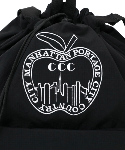 Manhattan Portage(マンハッタンポーテージ)の「HOUSTON DRAWSTRING BAG RIPSTOP TASLAN NYLON CCC(バックパック/リュック・メンズ・ブラック・MEDIUM)」の8枚目の写真