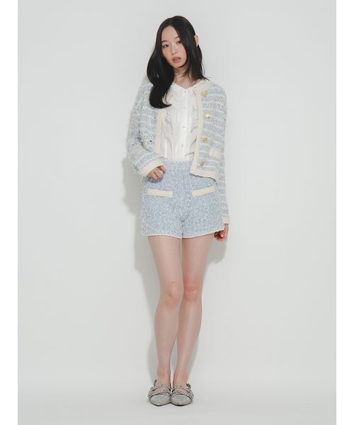 FURFUR(ファーファー)の「ファンシーツイードニットパンツ(その他パンツ・レディース・ライトブルー/ブラック/アイボリー・F)」の13枚目の写真