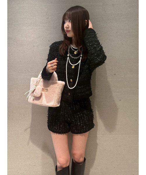 FURFUR(ファーファー)の「ファンシーツイードニットパンツ(その他パンツ・レディース・ライトブルー/ブラック/アイボリー・F)」の15枚目の写真