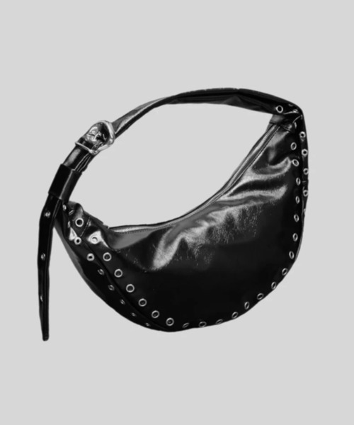 Chikashitsu +(チカシツプラス)の「【Chikashitsu +】eyelet cross bag / 【チカシツプラス】アイレットクロスショルダーバッグ(ショルダーバッグ・メンズ・ブラック・ONE SIZE)」の19枚目の写真